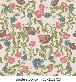 Abstract elegance pattern with floral background.
