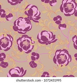 Abstract elegance pattern with floral background.
