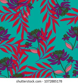Abstract elegance pattern with floral background.
