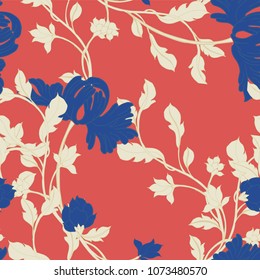 Abstract elegance pattern with floral background.
