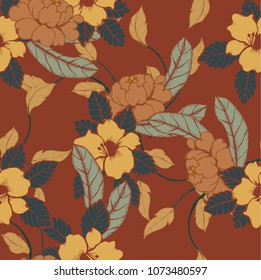 Abstract elegance pattern with floral background.
