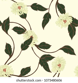 Abstract elegance pattern with floral background.
