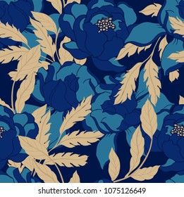Abstract elegance pattern with floral background.
