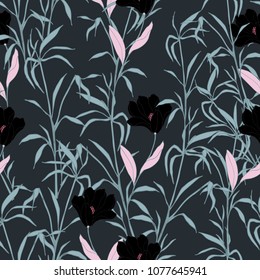 Abstract elegance pattern with floral background.
