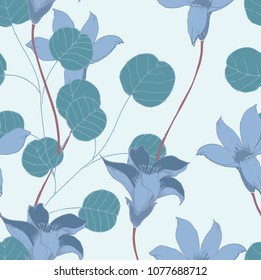 Abstract elegance pattern with floral background.
