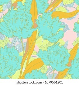 Abstract elegance pattern with floral background.
