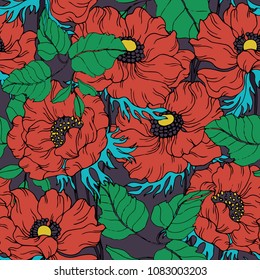 Abstract elegance pattern with floral background.