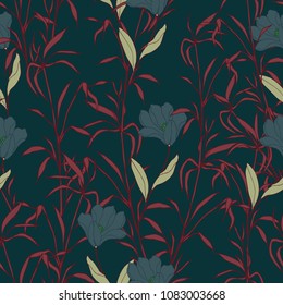 Abstract elegance pattern with floral background.