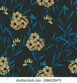Abstract elegance pattern with floral background.
