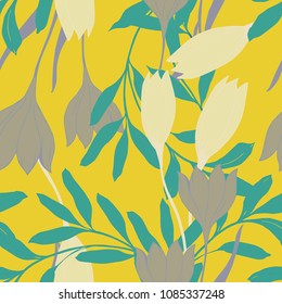Abstract elegance pattern with floral background.
