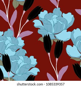 Abstract elegance pattern with floral background.