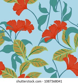Abstract elegance pattern with floral background.
