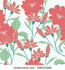 Abstract elegance pattern with floral background.
