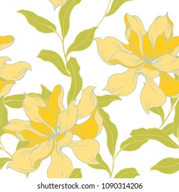 Abstract elegance pattern with floral background.
