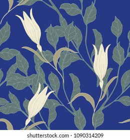 Abstract elegance pattern with floral background.
