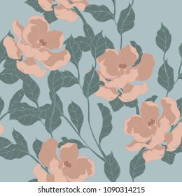 Abstract elegance pattern with floral background.
