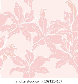 Abstract elegance pattern with floral background.
