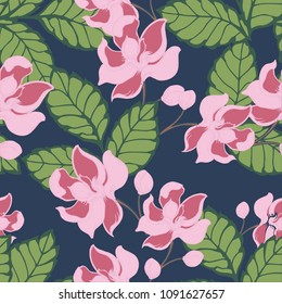 Abstract elegance pattern with floral background.