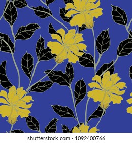 Abstract elegance pattern with floral background.