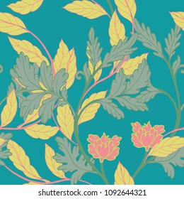 Abstract elegance pattern with floral background.