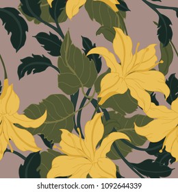 Abstract elegance pattern with floral background.