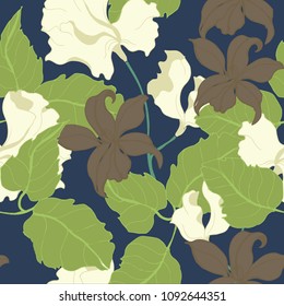 Abstract elegance pattern with floral background.