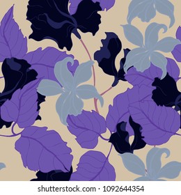 Abstract elegance pattern with floral background.