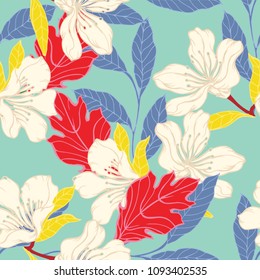Abstract elegance pattern with floral background.