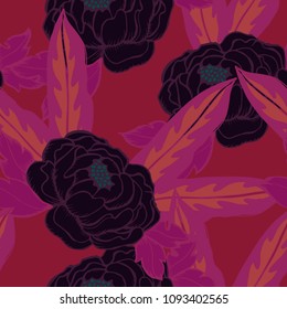 Abstract elegance pattern with floral background.