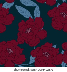 Abstract elegance pattern with floral background.