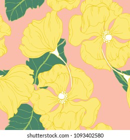 Abstract elegance pattern with floral background.