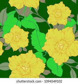 Abstract elegance pattern with floral background.