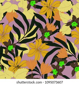 Abstract elegance pattern with floral background.