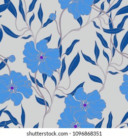 Abstract elegance pattern with floral background.