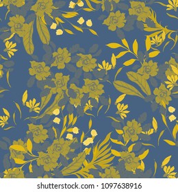Abstract elegance pattern with floral background.