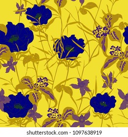 Abstract elegance pattern with floral background.