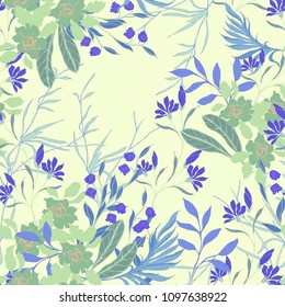 Abstract elegance pattern with floral background.