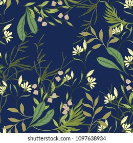 Abstract elegance pattern with floral background.