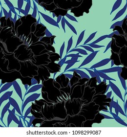 Abstract elegance pattern with floral background.