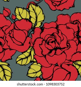 Abstract elegance pattern with floral background.