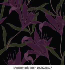 Abstract elegance pattern with floral background.