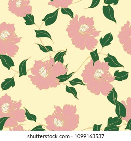 Abstract elegance pattern with floral background.