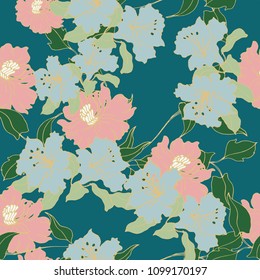 Abstract elegance pattern with floral background.