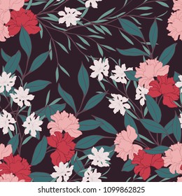 Abstract elegance pattern with floral background.