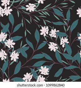 Abstract elegance pattern with floral background.