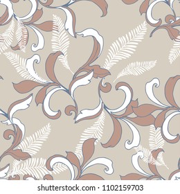 Abstract elegance pattern with floral background.