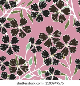 Abstract elegance pattern with floral background.