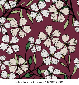 Abstract elegance pattern with floral background.