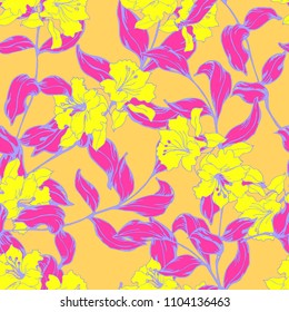 Abstract elegance pattern with floral background.
