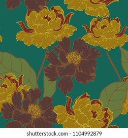 Abstract elegance pattern with floral background.